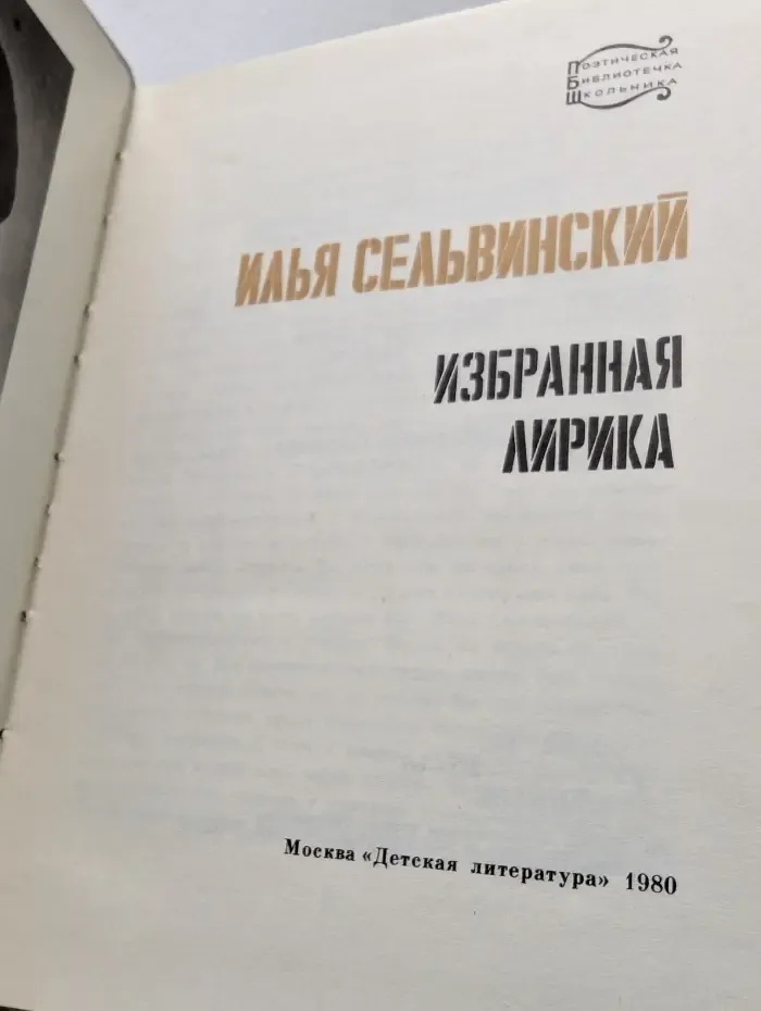 Поэтическая библиотечка школьника. Илья Сельвинский. Избранная лирика