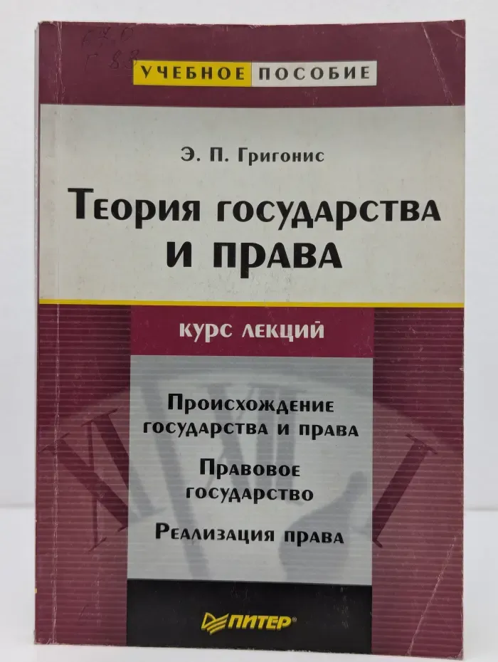 Учебное пособие. Теория государства и права. Курс лекций