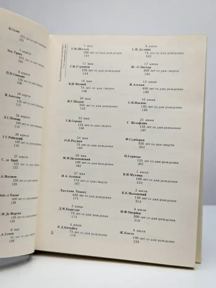 Сто памятных дат. Художественный календарь на 1989 год