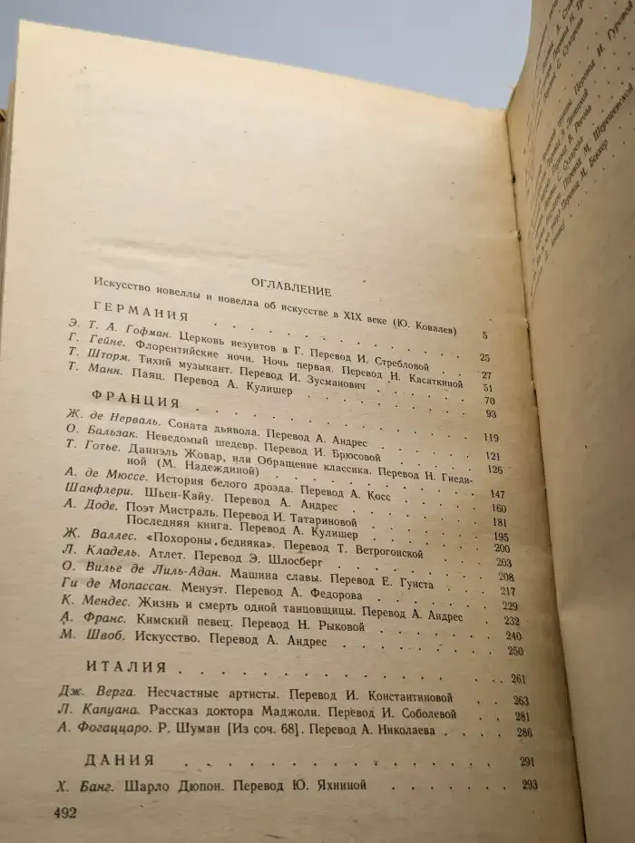 Искусство и художник в зарубежной новелле XIX века