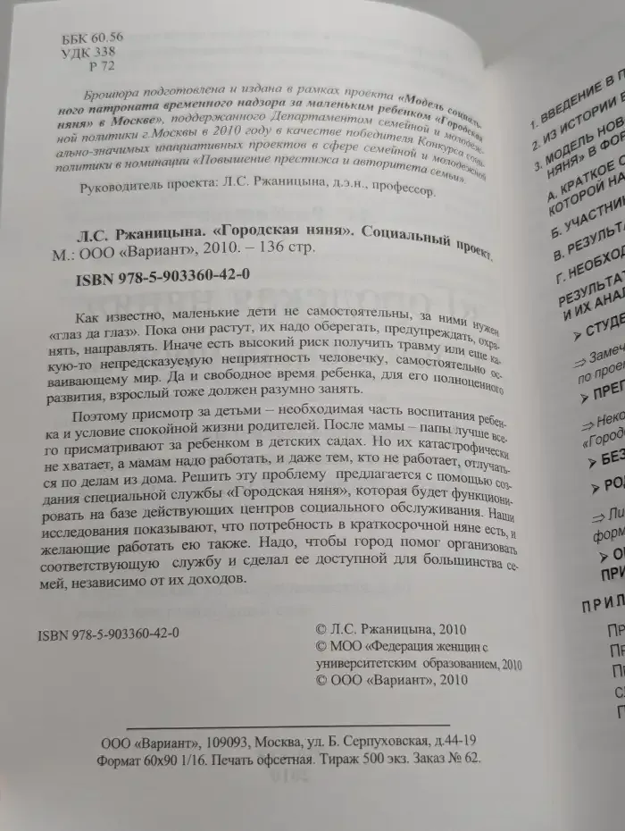 Городская няня. Социальный проект
