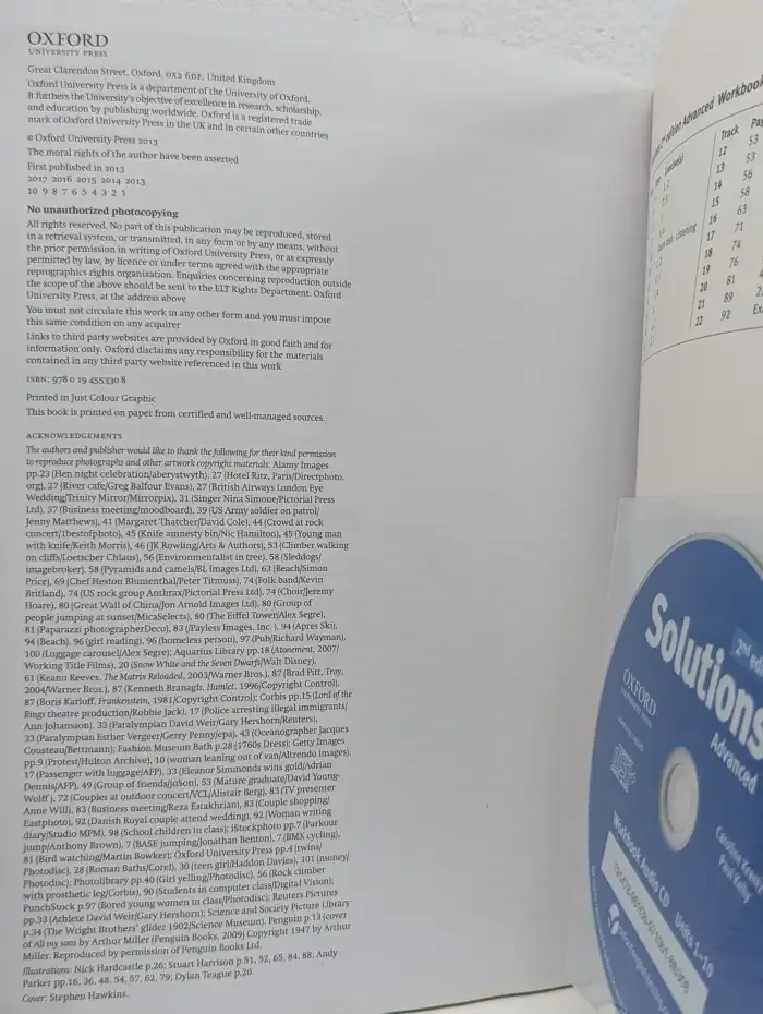 Solutions: Advanced Workbook