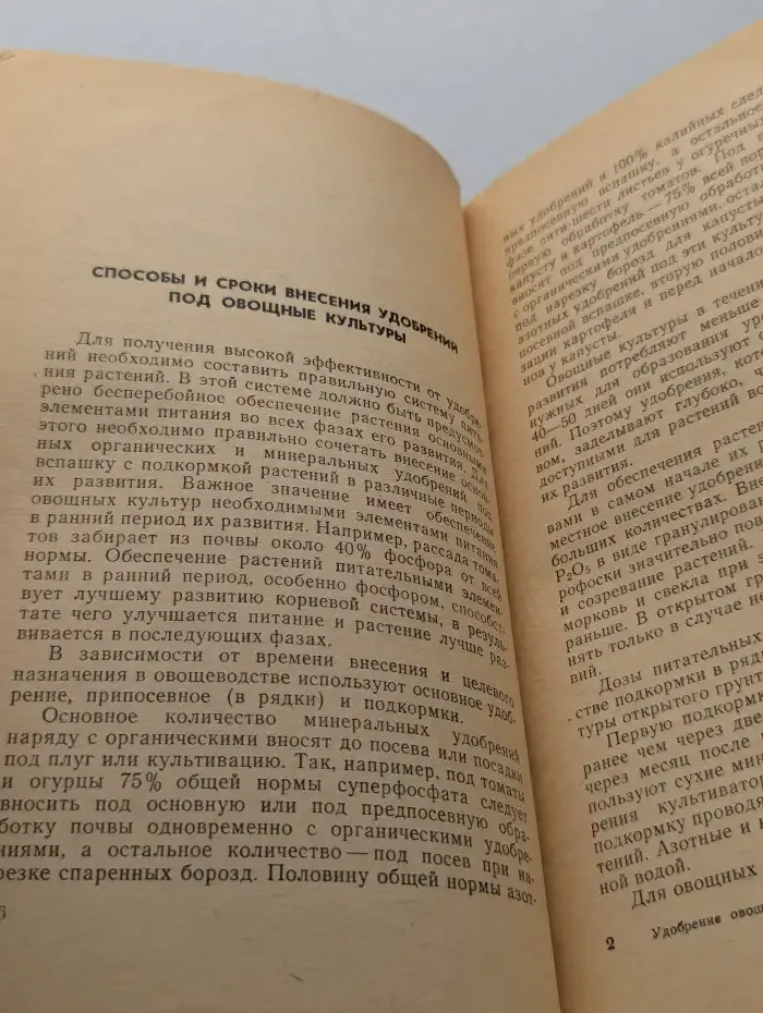 Удобрение овощных культур