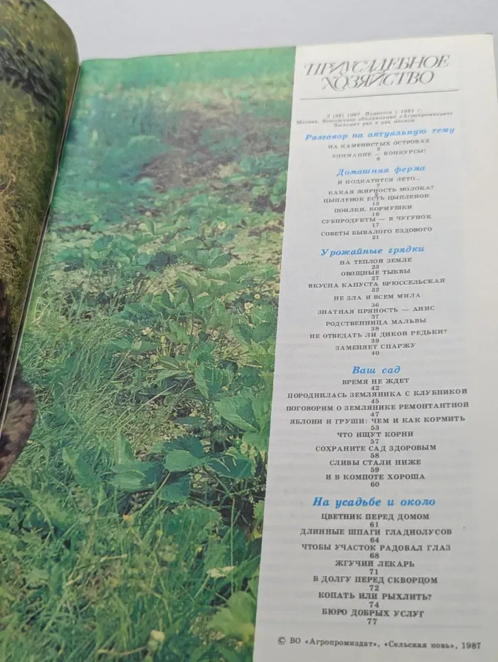 Приусадебное хозяйство. Выпуск № 2/1987