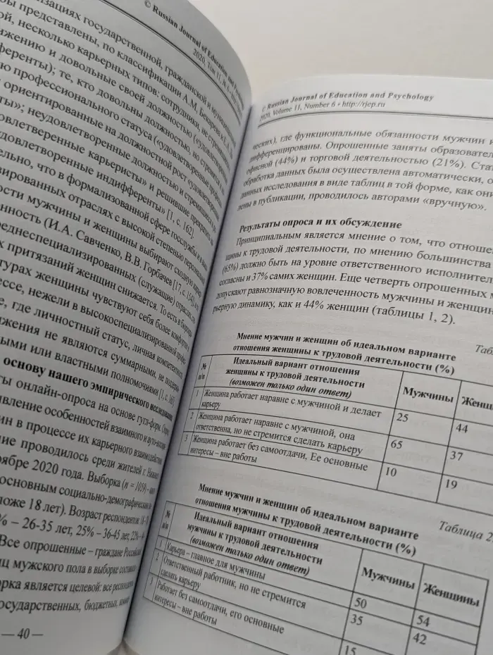 Russian Journal of Education and Psychology. Volume 11. Issue № 6/2020