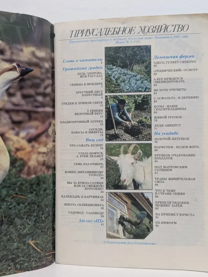 Приусадебное хозяйство. Выпуск № 3/1996