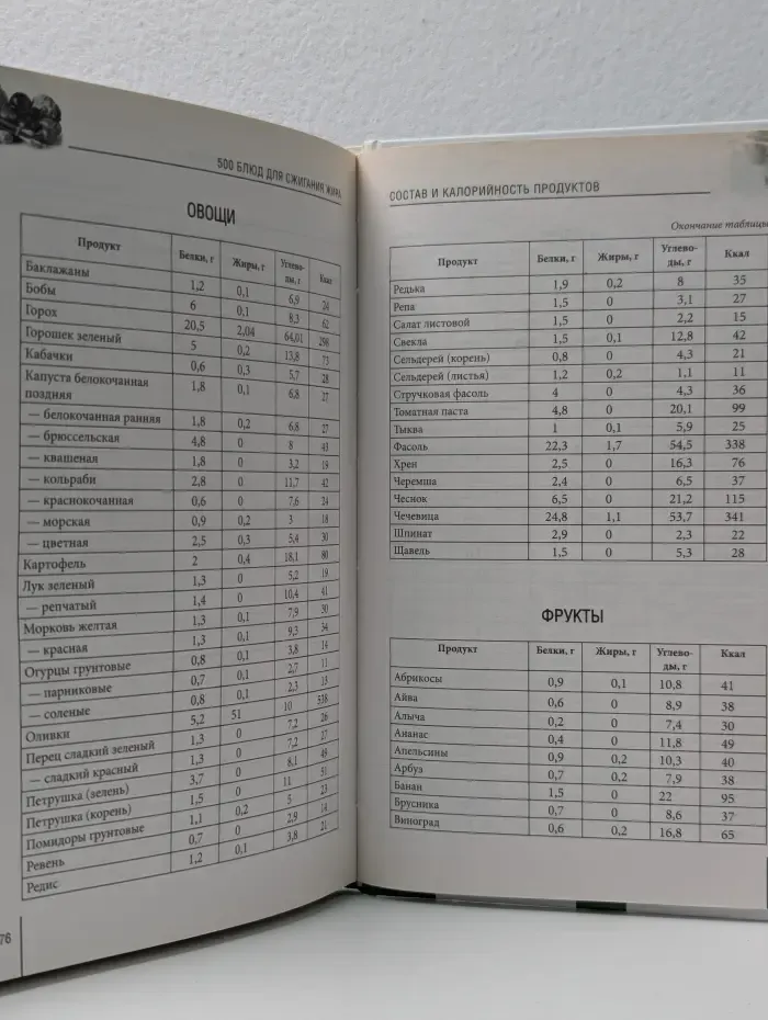 500 блюд для сжигания жира